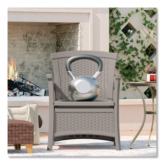 Elements Club Chair with Storage, Supports Up to 300 lb, 17" Seat Height, 25.25" x 29.75" x 35.5", Dove Gray