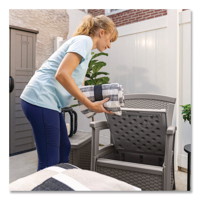 Elements Club Chair with Storage, Supports Up to 300 lb, 17" Seat Height, 25.25" x 29.75" x 35.5", Dove Gray