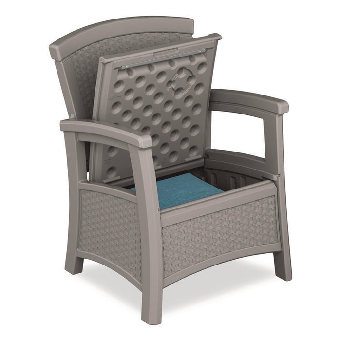 Elements Club Chair with Storage, Supports Up to 300 lb, 17" Seat Height, 25.25" x 29.75" x 35.5", Dove Gray