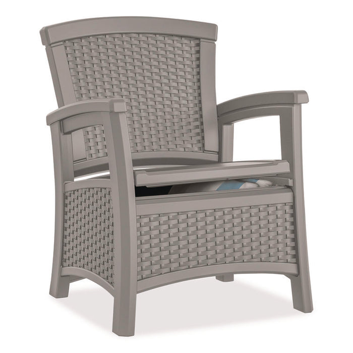 Elements Club Chair with Storage, Supports Up to 300 lb, 17" Seat Height, 25.25" x 29.75" x 35.5", Dove Gray