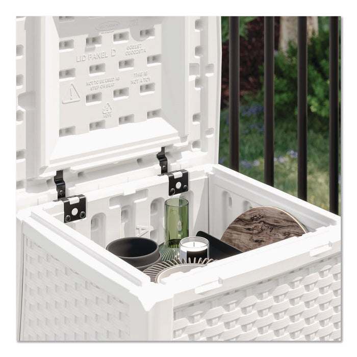 Elements End Table with Storage, Square, 18.75w x 18.75d x 18h, Ice Cube Top, Ice Cube Base/Legs