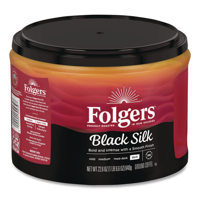 Black Silk Ground Coffee, 22.6 oz Canister