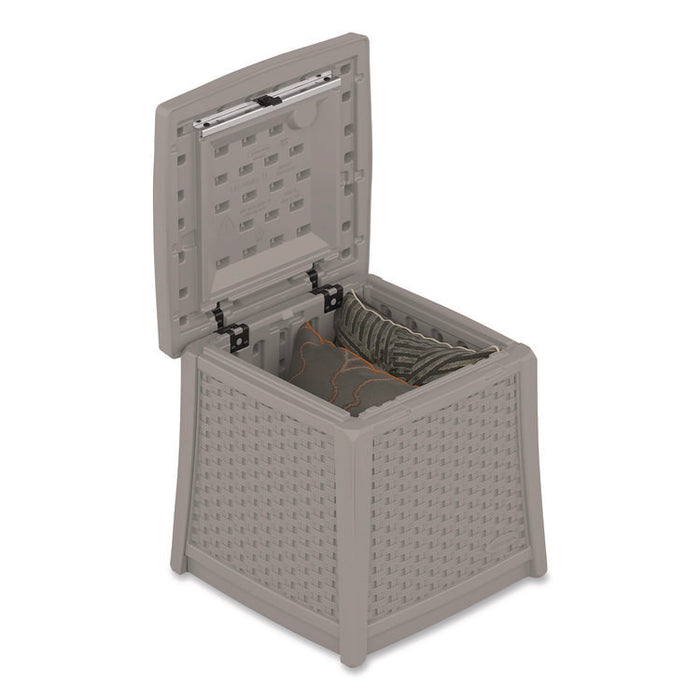 Elements End Table with Storage, Square, 18.75w x 18.75d x 18h, Dove Gray Top, Dove Gray Base