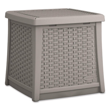 Elements End Table with Storage, Square, 18.75w x 18.75d x 18h, Dove Gray Top, Dove Gray Base