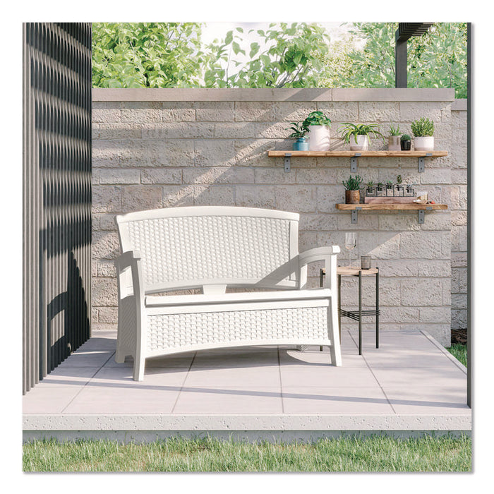 Elements Loveseat with Storage, 47" x 29.75" x 35.5", Ice Cube