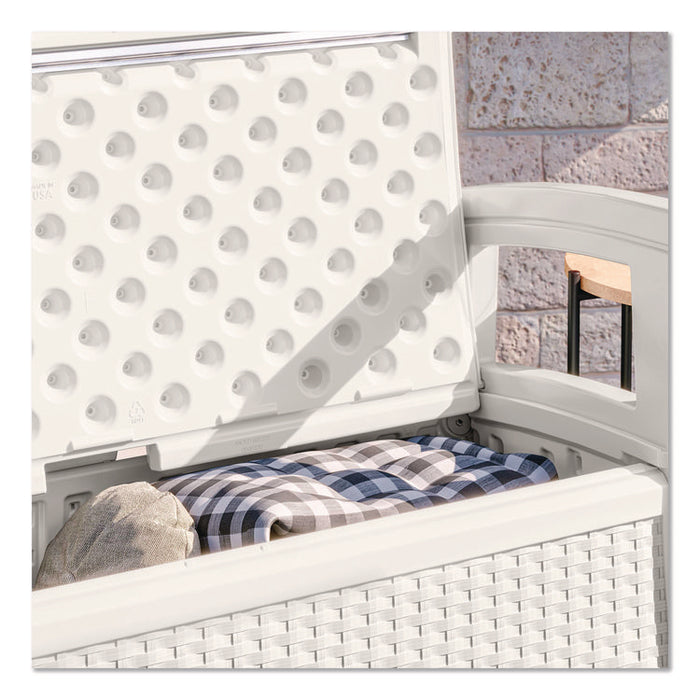 Elements Loveseat with Storage, 47" x 29.75" x 35.5", Ice Cube