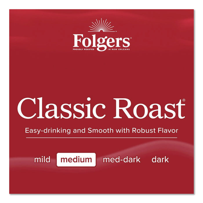 Classic Roast Ground Coffee, 40.3 oz Canister, 6/Carton