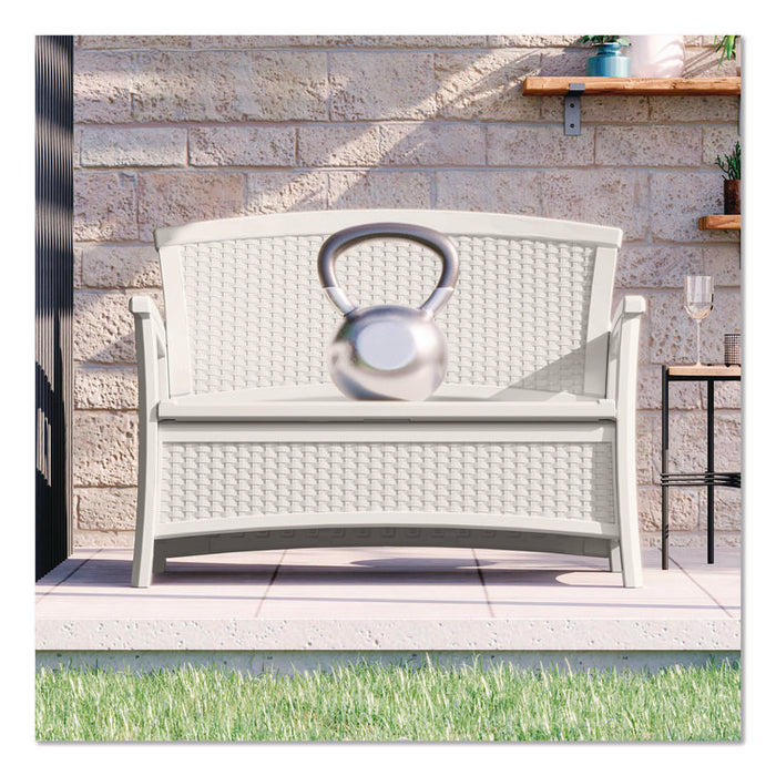 Elements Loveseat with Storage, 47" x 29.75" x 35.5", Ice Cube
