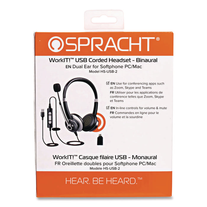 SPT-HSUSB2 Over-the-Head Binaural Headset