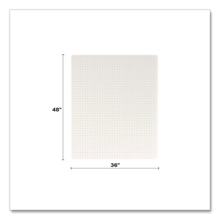 OceanMat Carpet Chair Mat for Flat Pile Carpeted Floors, Rectangular, Straight Edges, 36" x 48", Clear