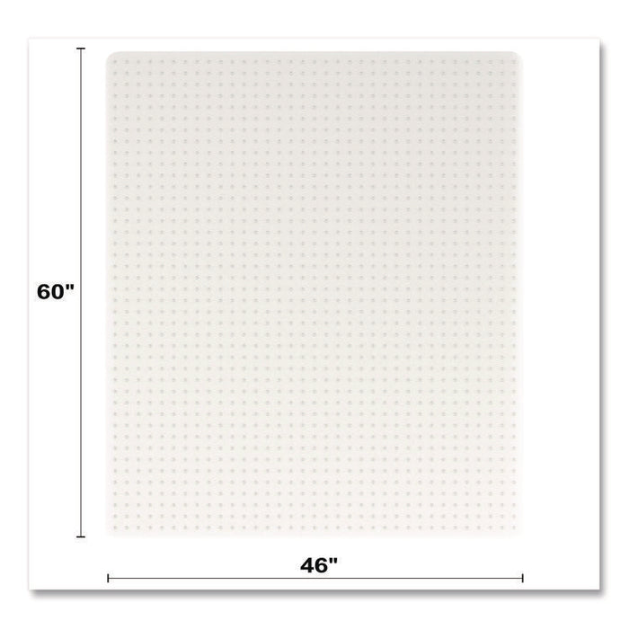 OceanMat Carpet Chair Mat for Flat Pile Carpeted Floors, Rectangular, Straight Edges, 46" x 60", Clear