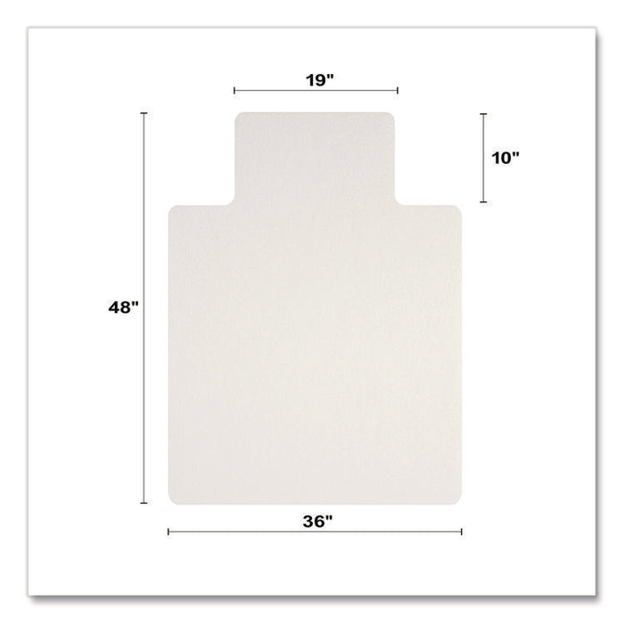 OceanMat Hard Floor Chair Mat for Hard Floors, Rectangular with Lip, Straight Edges, 36" x 48", Clear