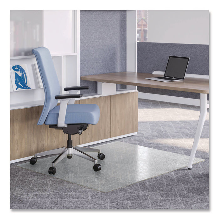 OceanMat Carpet Chair Mat for Flat Pile Carpeted Floors, Rectangular, Straight Edges, 46" x 60", Clear