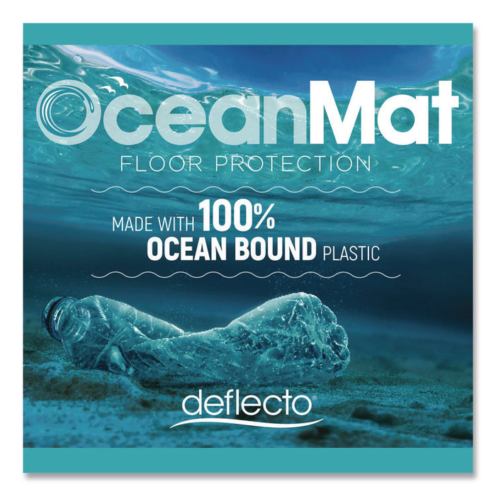 OceanMat Hard Floor Chair Mat for Hard Floors, Rectangular with Lip, Straight Edges, 36" x 48", Clear