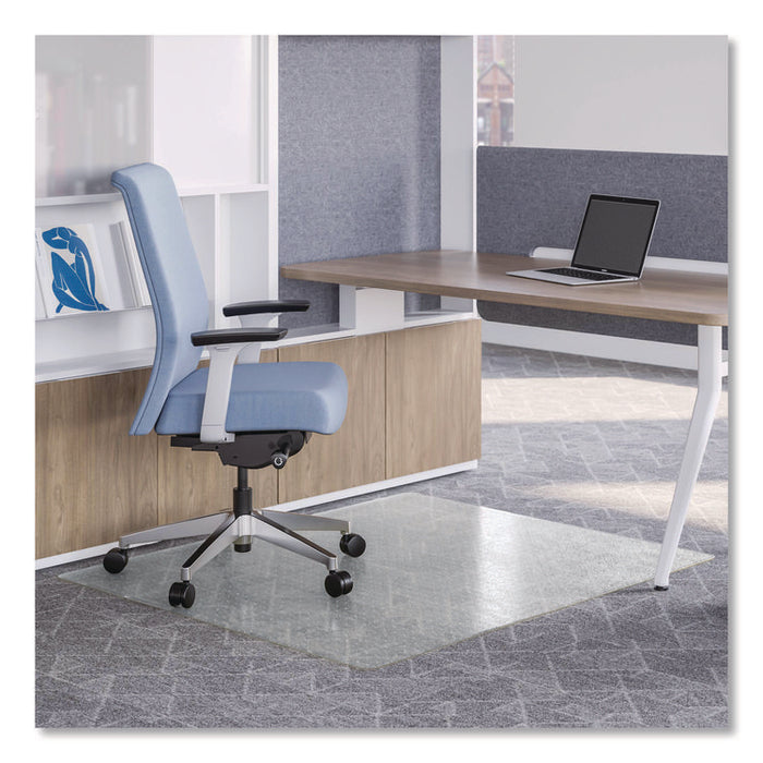 OceanMat Carpet Chair Mat for Flat Pile Carpeted Floors, Rectangular, Straight Edges, 36" x 48", Clear