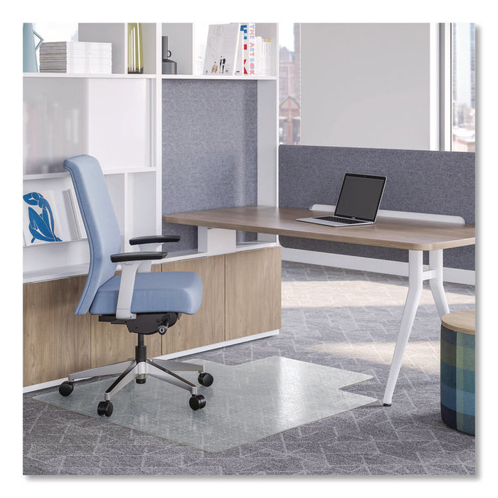OceanMat Carpet Chair Mat for Flat Pile Carpeted Floors, Rectangular with Lip, Straight Edges, 45" x 53", Clear