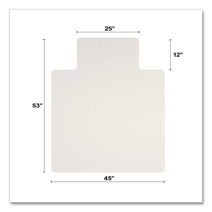 OceanMat Hard Floor Chair Mat for Hard Floors, Rectangular with Lip, Straight Edges, 45" x 53", Clear
