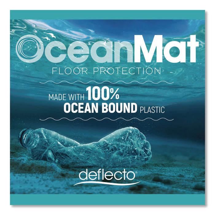 OceanMat Hard Floor Chair Mat for Hard Floors, Rectangular, Straight Edges, 36" x 48", Clear