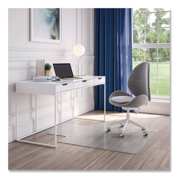 OceanMat Hard Floor Chair Mat for Hard Floors, Rectangular with Lip, Straight Edges, 45" x 53", Clear