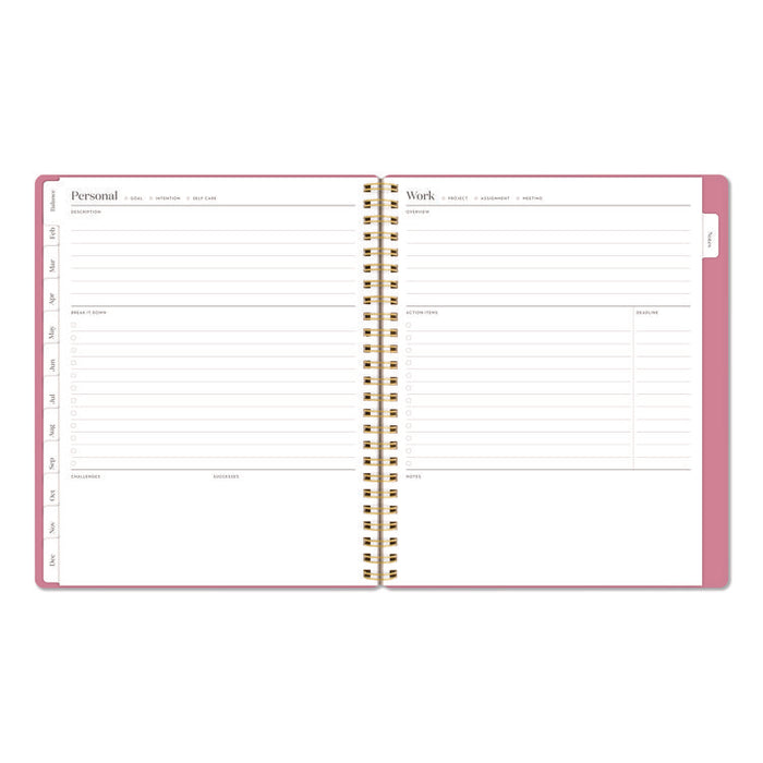 WorkStyle Weekly/Monthly Planner, 8.75 x 7.75, Pink Cover, 12-Month (Jan to Dec): 2026