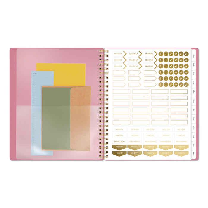 WorkStyle Weekly/Monthly Planner, 8.75 x 7.75, Pink Cover, 12-Month (Jan to Dec): 2026