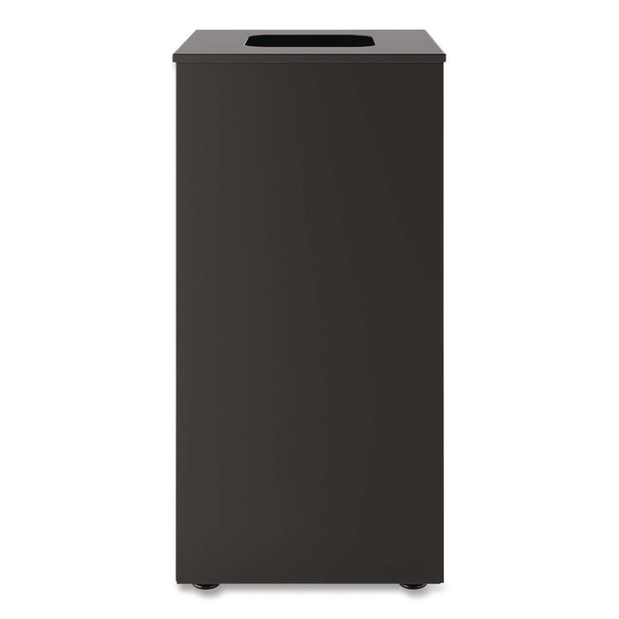 Square Metal Decorative Can, Steel, 24 gal, Black