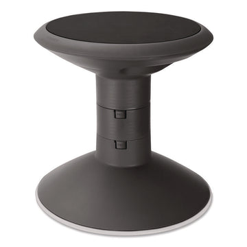 Wiggle Stool, Backless, Supports Up to 250 lbs, 12" to 18" Seat Height, Black Seat, Black Base