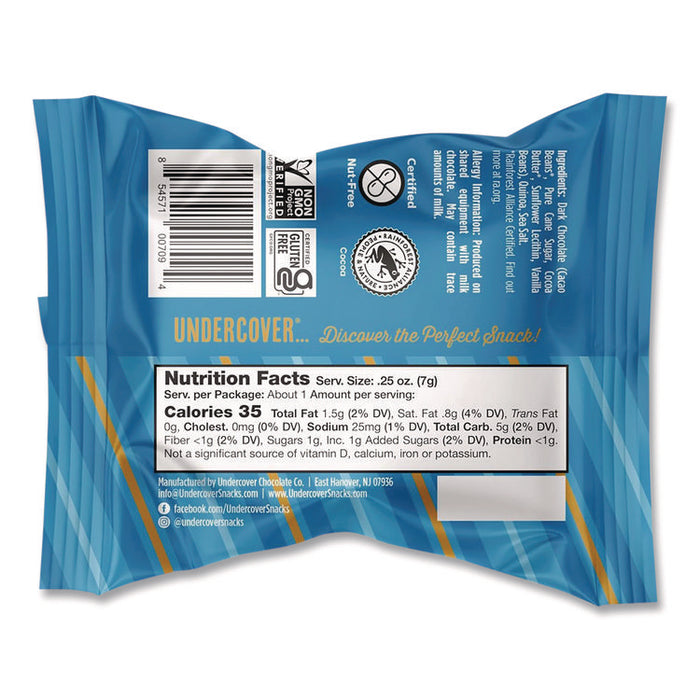 Dark Chocolate and Sea Salt Mini Quinoa Crisps, 0.25 oz Bag, 125/Carton