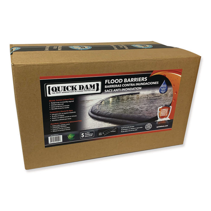 Flood Barriers, 6" x 17 ft x 3.5", 5/Box