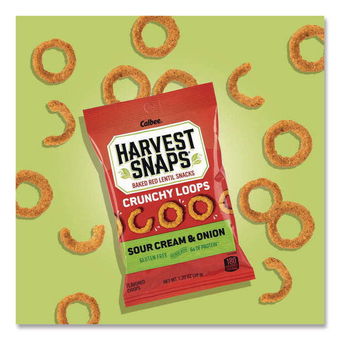 Crunchy Loops, Sour Cream and Onion, 1.35 oz Bag, 8/Box