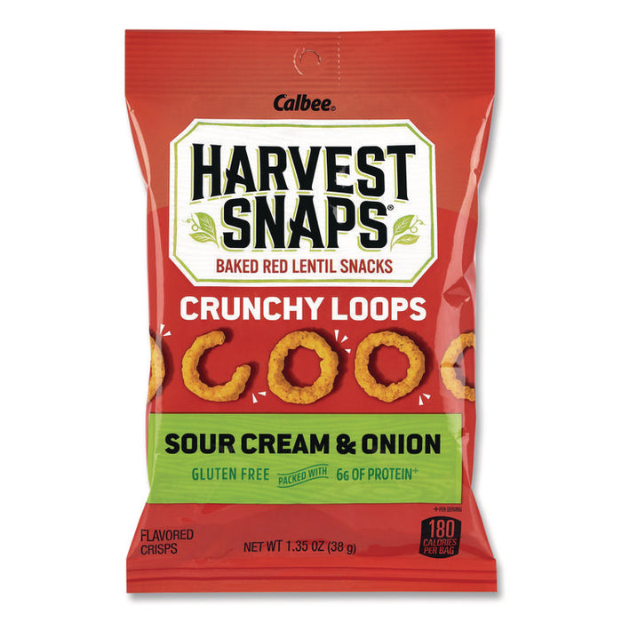 Crunchy Loops, Sour Cream and Onion, 1.35 oz Bag, 8/Box