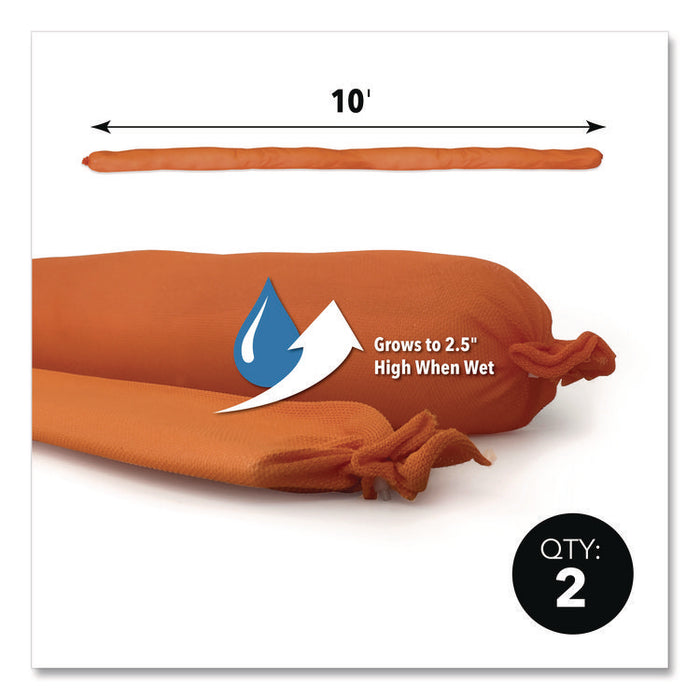 Water Dams, 2.5" x 10 ft x 2.5", 2/Pack
