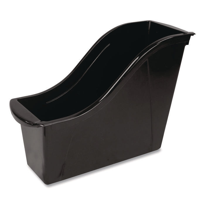 Small Book Bin, 1.5 gal, 4.5" x 11.75" x 8.5", Black, 6/Pack