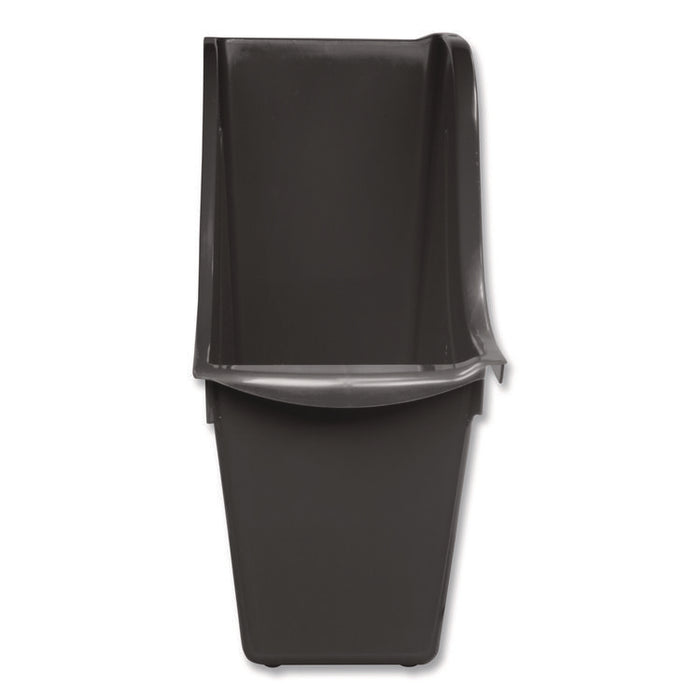 Small Book Bin, 1.5 gal, 4.5" x 11.75" x 8.5", Black, 6/Pack