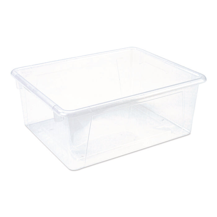 Storage Tray, Deep, 2 gal, 10.65" x 10.65" x 5.2", Clear, 5/Pack