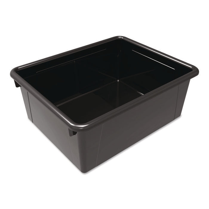 Storage Tray, Deep, 2 gal, 10.65" x 10.65" x 5.2", Black, 5/Pack