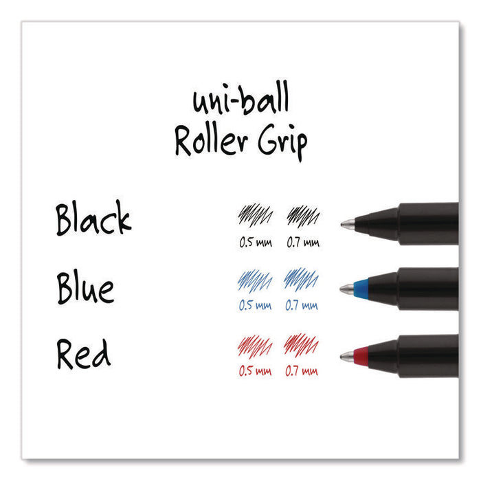 Deluxe Rollerball Pen, Stick, Fine 0.7 mm, Black Ink, Champagne/Black Barrel, Dozen