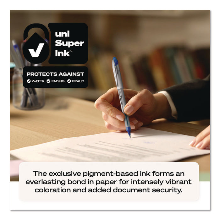 VISION ELITE Rollerball Pen, Stick, Bold 0.8 mm, Black Ink, White/Black/Clear Barrel