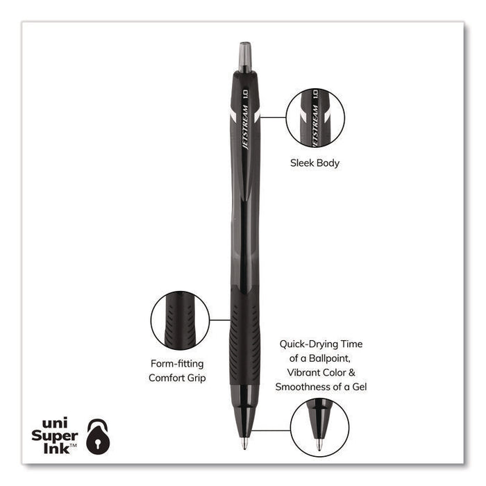 Jetstream Elements Hybrid Gel Pen, Retractable, Medium 1 mm, Assorted Ink and Barrel Colors, 5/Pack