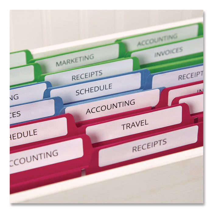 Permanent TrueBlock File Folder Labels with Sure Feed Technology, 0.66 x 3.44, White, 30/Sheet, 60 Sheets/Box
