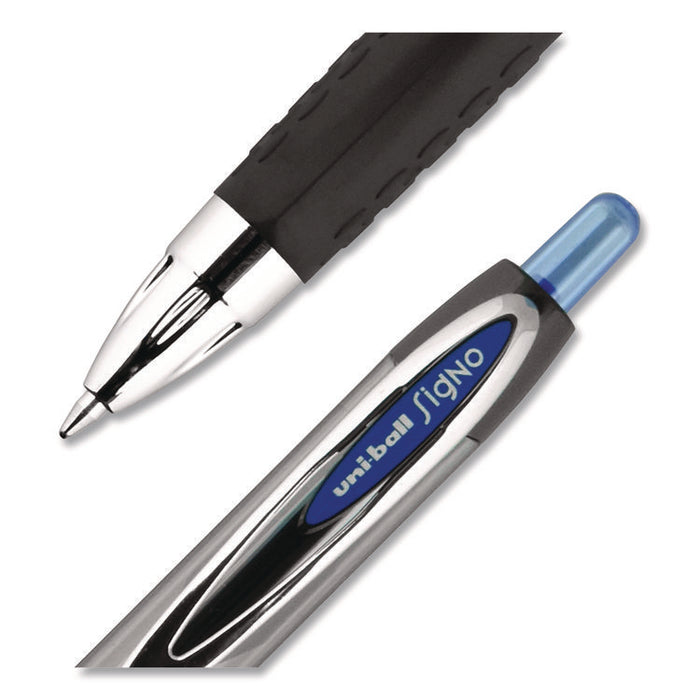 Signo 207 Gel Pen Value Pack, Retractable, Medium 0.7 mm, Blue Ink, Smoke/Black/Blue Barrel, 36/Box