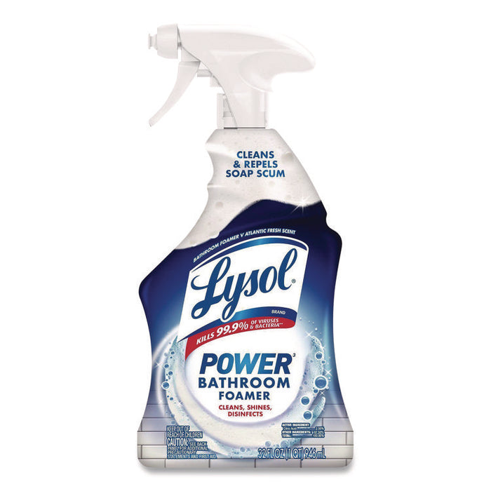 Disinfectant Power Bathroom Foamer, Liquid, Atlantic Fresh Scent, 32 oz Spray Bottle, 12/Carton