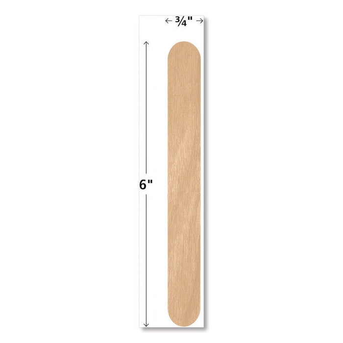 STEM Basics Jumbo Craft Sticks, 6 x 0.75, 200/Pack