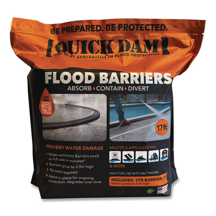Flood Barriers, 6" x 17 ft x, 3.5", 1 Barrier