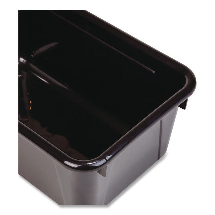 Cubby Bin, Neutral Tones, 1.8 gal, 7.8" x 12.09" x 5.18", Black, 5/Pack