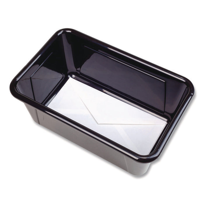 Cubby Bin, Neutral Tones, 1.8 gal, 7.8" x 12.09" x 5.18", Black, 5/Pack