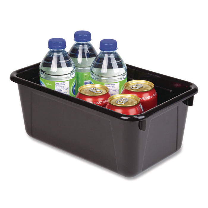Cubby Bin, Neutral Tones, 1.8 gal, 7.8" x 12.09" x 5.18", Black, 5/Pack