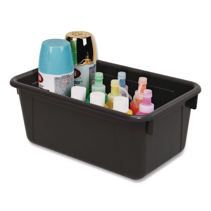 Cubby Bin, Neutral Tones, 1.8 gal, 7.8" x 12.09" x 5.18", Black, 5/Pack