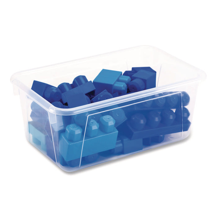 Cubby Bin, 1.8 gal, 7.8" x 12.09" x 5.18", Translucent, 5/Pack