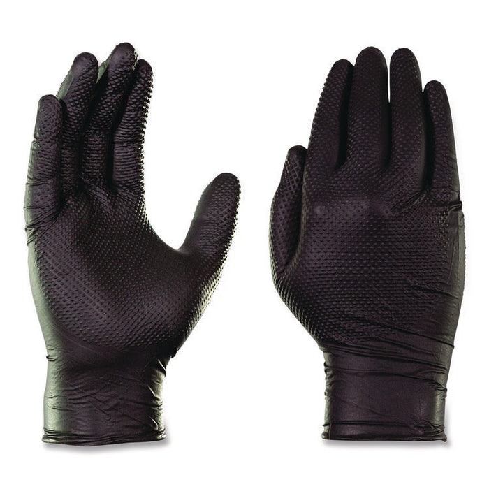 Nitrile Exam Gloves, Powder-Free, Medium, 7 mil Thick, 9.5" Long, Black, 100/Box, 10 Boxes/Carton